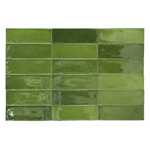 Calpe Olive 5cm x 15cm Wall Tile
