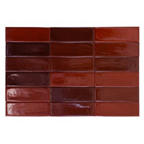 Calpe Red 5cm x 15cm Wall Tile
