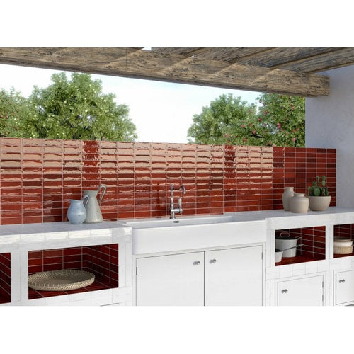 Calpe Red 5cm x 15cm Wall Tile