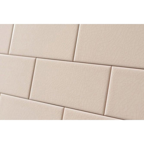 Camden Crackle Cream Glazed 7.5cm x 15cm Wall Tile