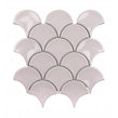 Candy Floss Pink Gloss 27.3cm x 25.9cm Fan Mosaic Tile
