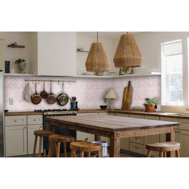 Candy Floss Pink Gloss 27.3cm x 25.9cm Fan Mosaic Tile