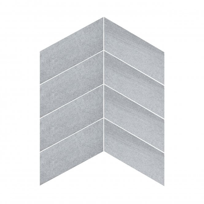 Canyon Chevron Gris Right 10cm x 30cm Wall Tile