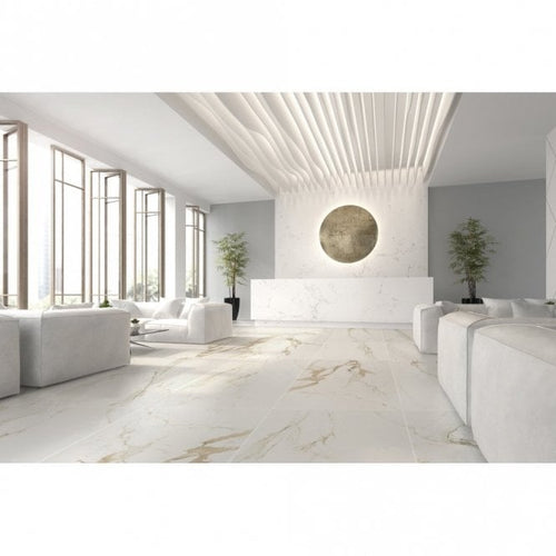 Capel Gold Polished 30cm x 60cm Marble Effect Tiles