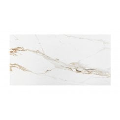 Capel Gold Polished 60cm x 120cm Marble Effect Tiles