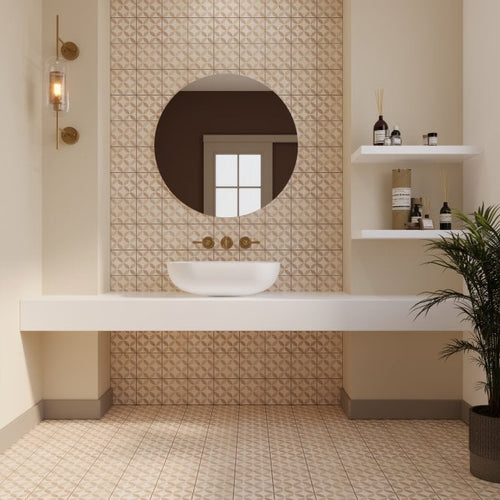 Carlingford Bone 45cm x 45cm Wall and Floor Tile