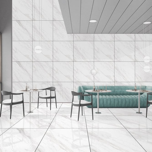 Carrara Classico Polished 60cm x 60cm Wall and Floor Tile
