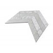 Carrara & Forest Green Honed Marble 26.2cm x 43.1cm Chevron Mosaic Tile