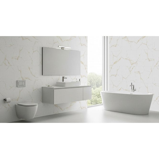 Carrara Gold Marble-Effect 60cm x 120cm Wall and Floor Tile