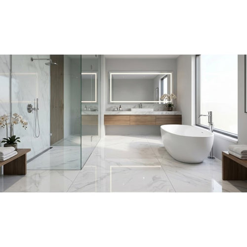 Carrara Grey 80cm x 80cm Porcelain Floor Tile