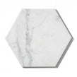 Equipe Carrara Hexagon White 17.5cm x 20cm Wall & Floor Tile