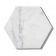 Equipe Carrara Hexagon White 17.5cm x 20cm Wall & Floor Tile