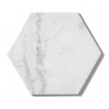 Equipe Carrara Hexagon White 17.5cm x 20cm Wall & Floor Tile