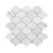 Carrara Honed Marble 28cm x 28.5cm Fan Mosaic Tile