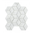 Carrara Honed Marble 29.8cm x 26cm Rhombus Mosaic Tile