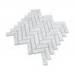 Carrara Honed Marble 30.5cm x 32.5cm Herringbone Mosaic Tile