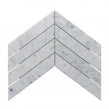 Carrara Honed & Polished Marble 26.2cm x 43.1cm Chevron Mosaic Tile