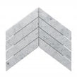 Carrara Honed & Polished Marble 26.2cm x 43.1cm Chevron Mosaic Tile