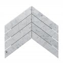 Carrara Honed & Polished Marble 26.2cm x 43.1cm Chevron Mosaic Tile