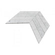 Carrara Honed & Polished Marble 26.2cm x 43.1cm Chevron Mosaic Tile