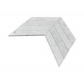 Carrara Honed & Polished Marble 26.2cm x 43.1cm Chevron Mosaic Tile