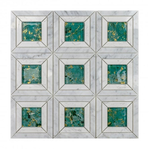 Carrara Jade Stone 35cm x 35cm Mosaic Tile