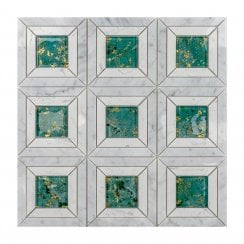 Carrara Jade Stone 35cm x 35cm Mosaic Tile