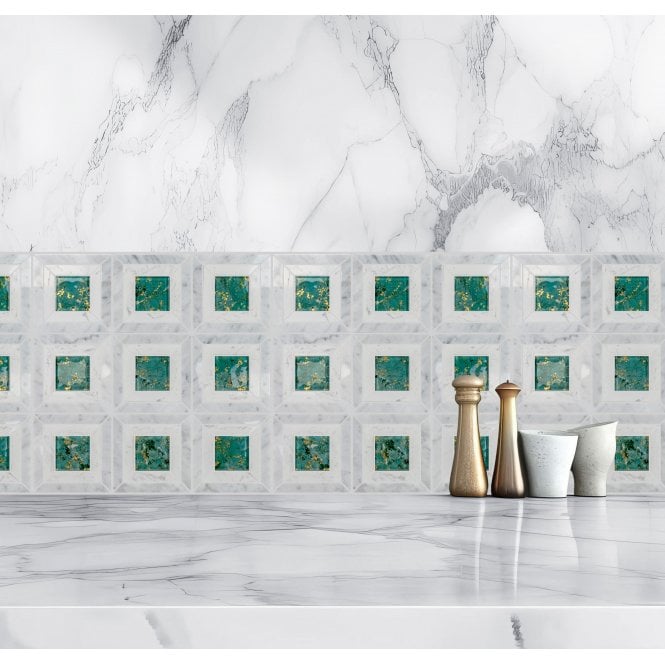 Carrara Jade Stone 35cm x 35cm Mosaic Tile