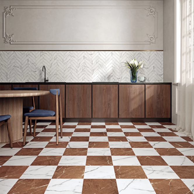 Made In Spain Carrara White Matt 30cm x 30cm Wall and Floor Tile