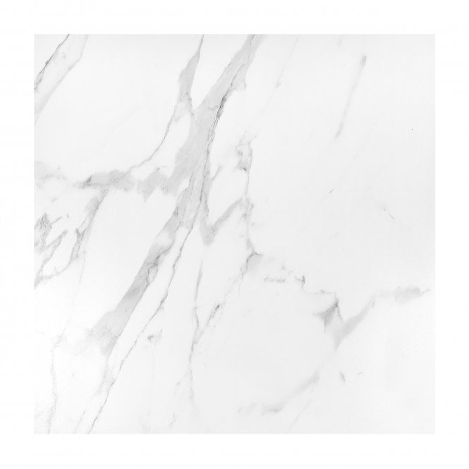 Carrara White Matt Marble Effect Rectified Porcelain 60cm x 60cm Wall & Floor Tile