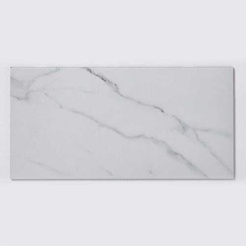 Carrara White Matt Marble Porcelain 30cm x 60cm Wall & Floor Tile