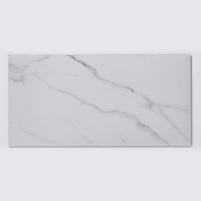 Carrara White Matt Marble Porcelain 30cm x 60cm Wall & Floor Tile