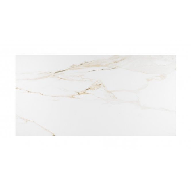 Carrera Gold Marble Effect Rectified Large Matt Porcelain 60cm x 120cm Floor Tile