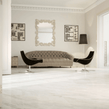 Carrera White Marble Effect Large Polished Porcelain Floor Tile 80cm x 80cm