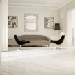 Carrera White Marble Effect Large Polished Porcelain Floor Tile 80cm x 80cm