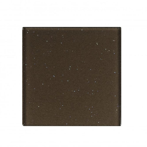 Cedar Sparkle Brown 10cm x 10cm Glass Wall Tile