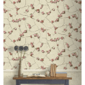 Cemented Floral Coral Wall Paper