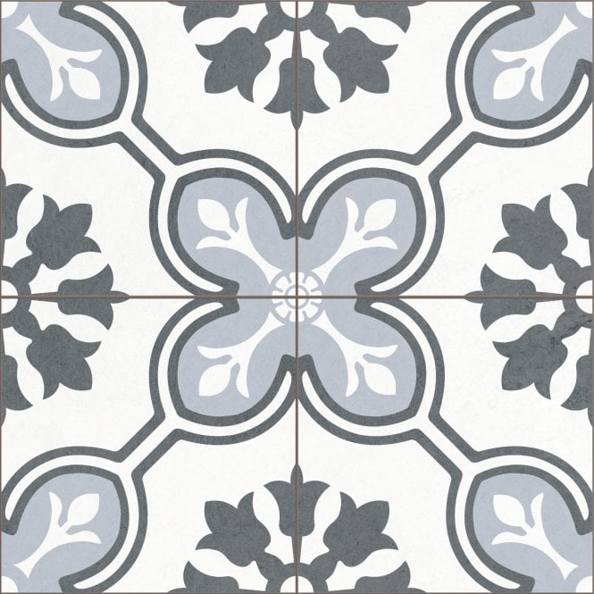 Chateau Blue 45cm x 45cm Wall & Floor Tile