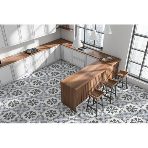 Chateau Blue 45cm x 45cm Wall & Floor Tile