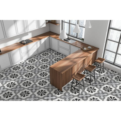 Chateau Noir 45cm x 45cm Wall & Floor Tile
