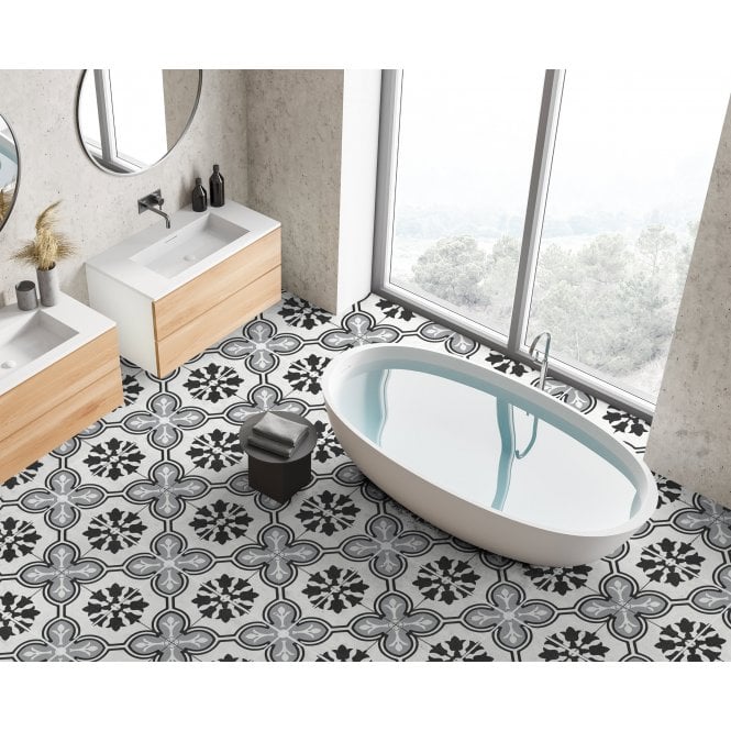 Chateau Noir 45cm x 45cm Wall & Floor Tile