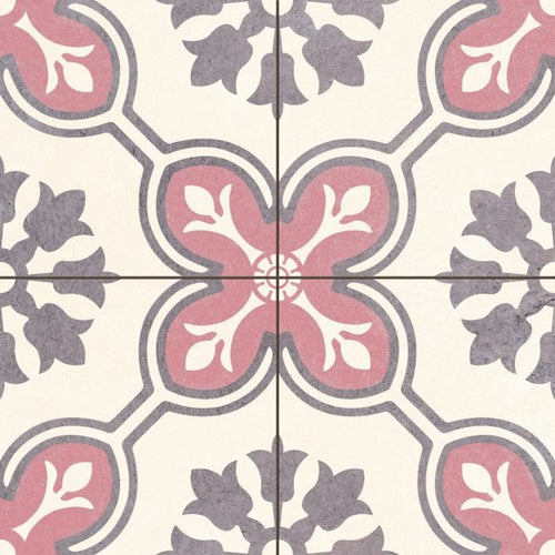Chateau Rose 45cm x 45cm Wall & Floor Tile