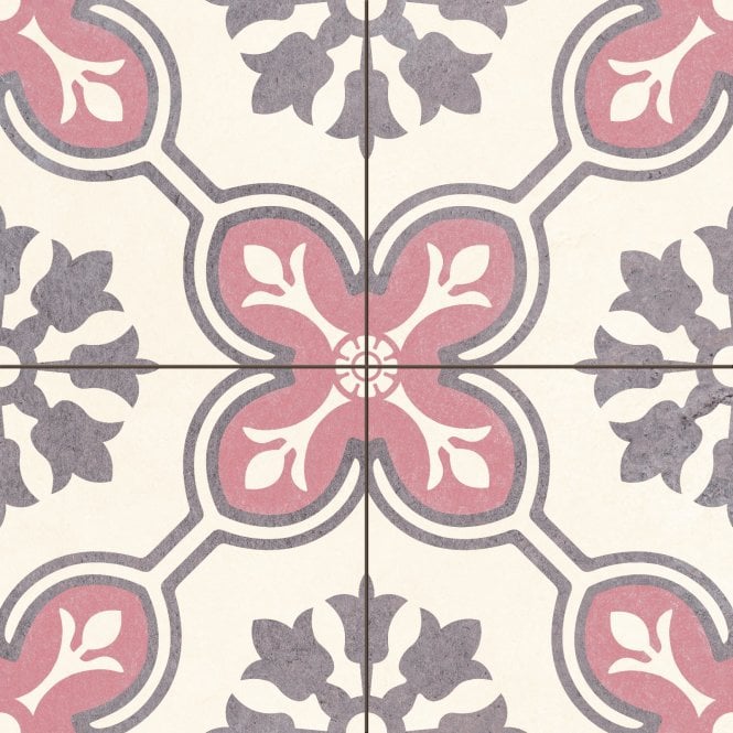 Chateau Rose 45cm x 45cm Wall & Floor Tile