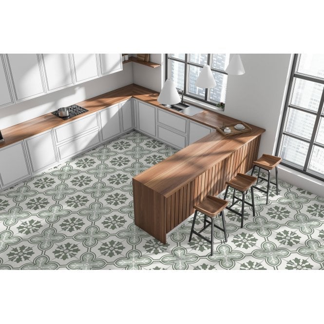 Chateau Vert 45cm x 45cm Wall & Floor Tile