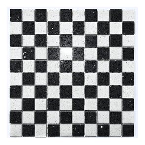Gulfstone Chequerboard Quartz Mosaic (2.5cm x 2.5cm) 30cm x 30cm Wall & Floor Tile