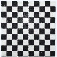 Gulfstone Chequerboard Quartz Mosaic (2.5cm x 2.5cm) 30cm x 30cm Wall & Floor Tile