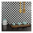 Chessboard Black and White Matt (2.3cm x 2.3cm) 30cm x 30cm Mosaic Tile