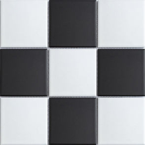 Chessboard Glossy 30.6cm x 30.6cm (9.7cm x 9.7cm) Mosaic Tile