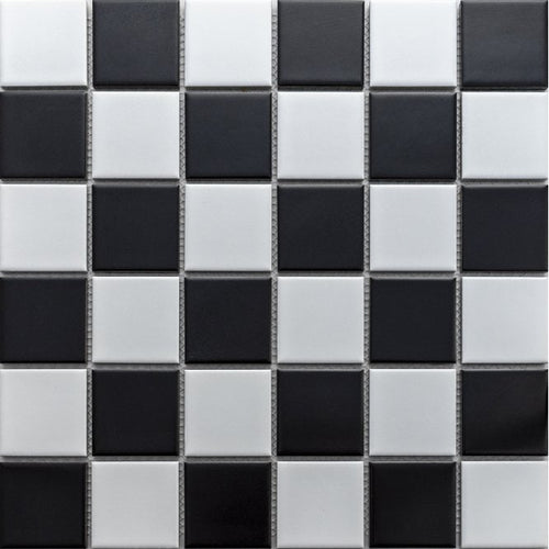Chessboard Matte 30.6cm x 30.6cm (4.8cm x 4.8cm) Wall & Floor Tiles