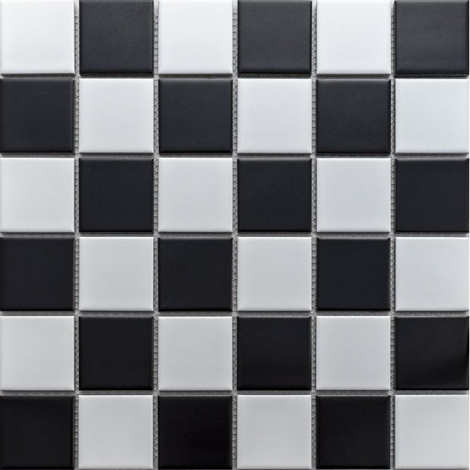 Chessboard Matte 30.6cm x 30.6cm (4.8cm x 4.8cm) Wall & Floor Tiles